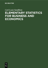 Cover Elementary Statistics for Business and Economics
