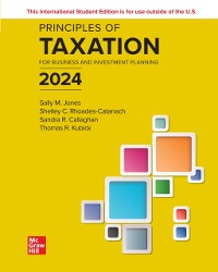 Cover Principles of Taxation for Business and Investment Planning 2024 ISE
