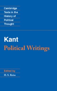 Cover Kant: Political Writings