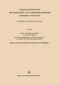 Cover Beitrag zur thermoelastischen Formbarkeit von Polyäthylen