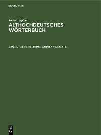 Cover Einleitung. Wortfamilien A - L
