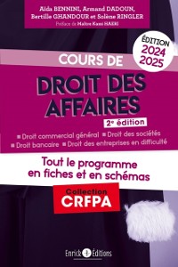 Cover Cours de droit des affaires 2024-2025