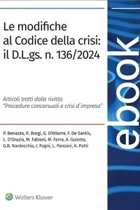 Cover Le modifiche al codice della crisi: il D.L.GS. N. 136/2024