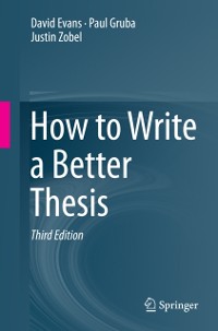 Cover How to Write a Better Thesis