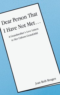 Cover Dear Person That I Have Not Met...