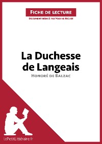 Cover La Duchesse de Langeais d'Honoré de Balzac (Fiche de lecture)