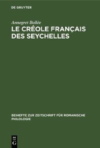 Cover Le créole français des Seychelles