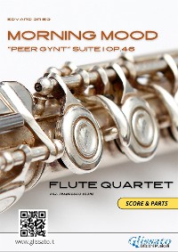 Cover Flute Quartet score & parts: Morning Mood by Grieg