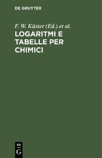 Cover Logaritmi e Tabelle per Chimici