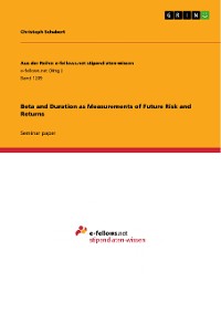 Cover Beta and Duration as Measurements of Future Risk and Returns