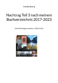 Cover Nachtrag Teil 3 nach meinem Buchverzeichnis 2017-2023