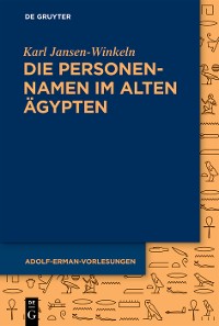 Cover Die Personennamen im Alten Ägypten