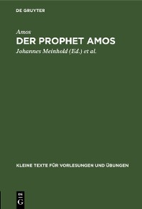 Cover Der Prophet Amos