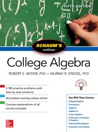 Cover Schaum's Outline of College Algebra, Fifth Edition