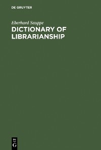 Cover Dictionary of Librarianship