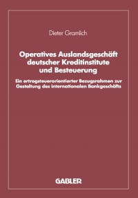 Cover Operatives Auslandsgeschäft deutscher Kreditinstitute und Besteuerung