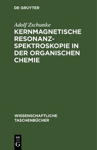 Cover Kernmagnetische Resonanzspektroskopie in der organischen Chemie