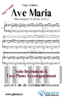 Cover Ave Maria (Schubert) - Solo & Easy Piano (key F)