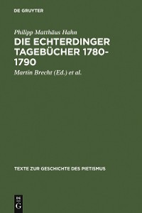 Cover Die Echterdinger Tagebücher 1780-1790