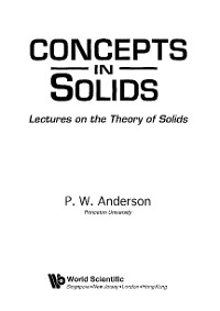 Cover CONCEPTS IN SOLIDS