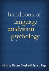 Cover Handbook of Language Analysis in Psychology