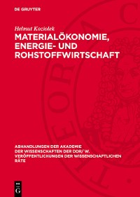 Cover Materialökonomie, Energie- und Rohstoffwirtschaft