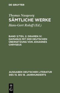 Cover Dramen IV: Hamanus mit der deutschen Übersetzung von Johannes Chryseus