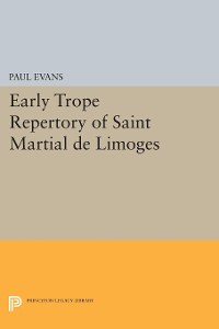 Cover Early Trope Repertory of Saint Martial de Limoges