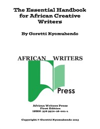 Cover Essential Handbook for African Creative Writers