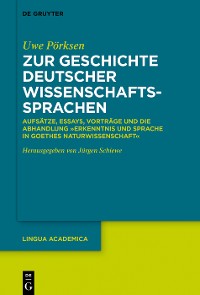 Cover Zur Geschichte deutscher Wissenschaftssprachen