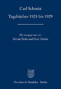 Cover Tagebücher 1925 bis 1929.