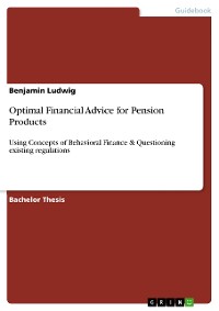 Cover Optimal Financial Advice for Pension Products