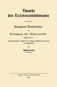 Cover Theorie des Existenzminimums
