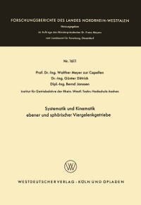 Cover Systematik und Kinematik ebener und sphärischer Viergelenkgetriebe