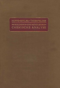 Cover Handbuch der Physiologisch- und Pathologisch-Chemischen Analyse für Ärzte und Studierende