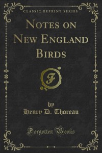 Cover Notes on New England Birds