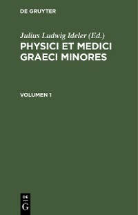 Cover Physici et medici graeci minores. Volumen 1