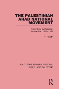 Cover Palestinian Arab National Movement, 1929-1939