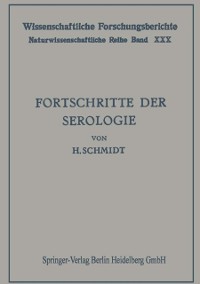 Cover Fortschritte der Serologie