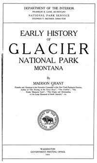 Cover Early History of Glacier National Park, Montana