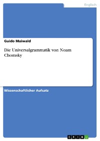 Cover Die Universalgrammatik von Noam Chomsky