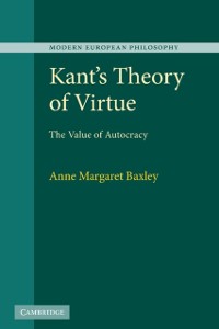 Cover Kant's Theory of Virtue