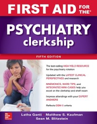 Cover First Aid for the Psychiatry Clerkship, Fifth Edition