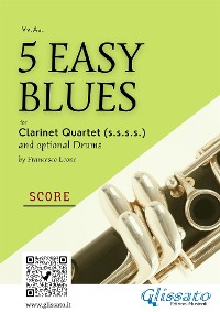 Cover Clarinet quartet score "5 Easy Blues"