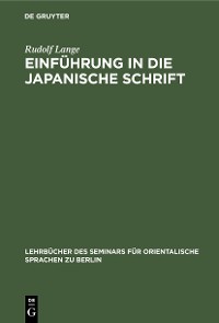 Cover Einführung in die japanische Schrift