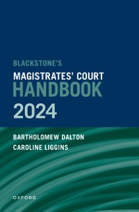 Cover Blackstone's Magistrates' Court Handbook 2024