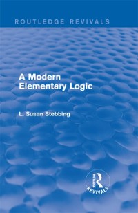 Cover Routledge Revivals: A Modern Elementary Logic (1952)