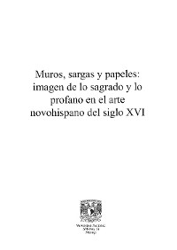 Cover Muros, sargas y papeles: imagen de lo sagrado y lo profano en el arte novohispano del siglo XVI