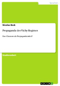 Cover Propaganda des Vichy-Regimes