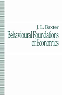 Cover Behavioural Foundations of Economics